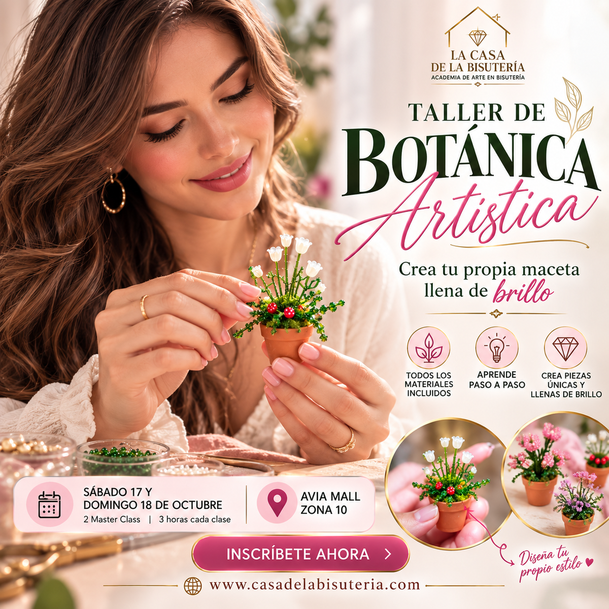 Master Class en alambrismo y arte botánico en bisutería japonesa