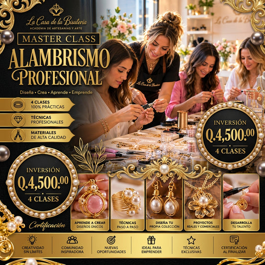 Master Class de Alambrismo Profesional, materiales incluidos, La Casa de la Bisutería