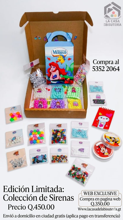 Pack de bisuteria tema la sirenita.