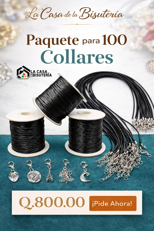 Paquete de 100 collares de cuerito